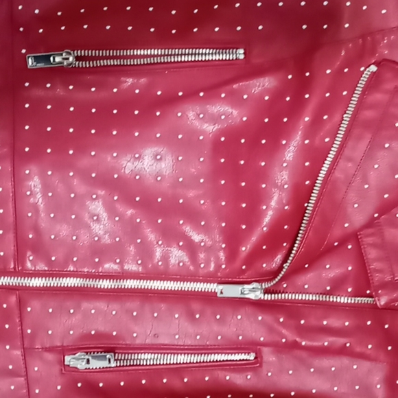 Red leather jacket - Picture 3 of 4